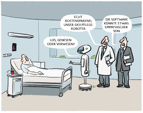 Cartoon: GKV-Bots.... (medium) by markus-grolik tagged gkv,krankenversicherung,pflege,ambulanz,versorgung,kosten,roboter,bots,patienten,alter,krankheit,kostenfaktor,gkv,krankenversicherung,pflege,ambulanz,versorgung,kosten,roboter,bots,patienten,alter,krankheit,kostenfaktor