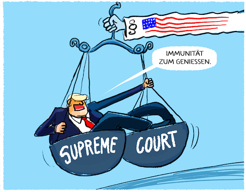 Cartoon: Immunitäter Trump... (medium) by markus-grolik tagged immunitaet,donald,trump,us,wahlkampf,capitol,sturm,washington,praesident,demokratie,supreme,court,oberster,gerichtshof,rechtsstatt,rechtssprechung,immunitaet,donald,trump,us,wahlkampf,capitol,sturm,washington,praesident,demokratie,supreme,court,oberster,gerichtshof,rechtsstatt,rechtssprechung