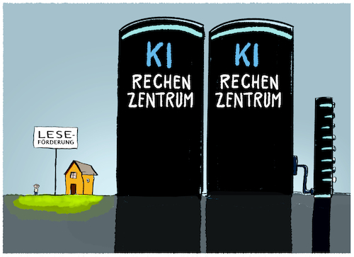 Cartoon: KI... (medium) by markus-grolik tagged ki,energie,rechenzentren,ressourcen,lesen,leseförderungausbildung,kinder,zukunft,schule,technik,kulturünstliche,intelligenz,ki,energie,rechenzentren,ressourcen,lesen,leseförderungausbildung,kinder,zukunft,schule,technik,kulturünstliche,intelligenz