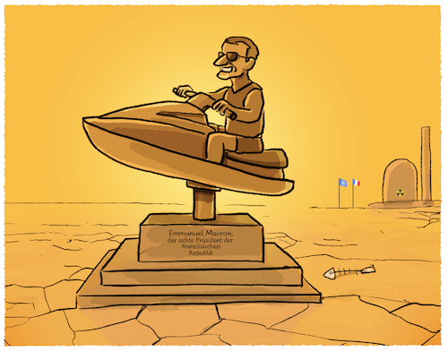 Cartoon: Macron.... (medium) by markus-grolik tagged macron,speedboat,waldbrände,niedrigwasser,kühlwasser,akw,atomkraft,hitze,sommer,flüsse,wasser,frankreich,europa,politik,klimawandel,macron,speedboat,waldbrände,niedrigwasser,kühlwasser,akw,atomkraft,hitze,sommer,flüsse,wasser,frankreich,europa,politik,klimawandel