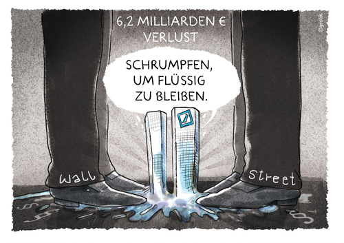 Cartoon: Neuer Realismus (medium) by markus-grolik tagged börse,deutsche,bank,chef,milliarden,eurowall,street,aktienkurs,john,cryan,rekordverlust,kapital,abschreibung,verlustmeldung,manager,fitschen,jain,postbank,aktie,cartoon,grolik,börse,deutsche,bank,chef,milliarden,eurowall,street,aktienkurs,john,cryan,rekordverlust,kapital,abschreibung,verlustmeldung,manager,fitschen,jain,postbank,aktie,cartoon,grolik