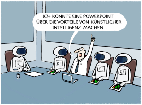 Cartoon: Nützlich machen... (medium) by markus-grolik tagged ki,mensch,job,einkommen,roboter,arbeit,arbeitsplatz,faehigkeiten,ausbildung,qualifikationen,powerpoint,buero,kuenstliche,intelligenz,automatisierung,digitalisierung,ki,mensch,job,einkommen,roboter,arbeit,arbeitsplatz,faehigkeiten,ausbildung,qualifikationen,powerpoint,buero,kuenstliche,intelligenz,automatisierung,digitalisierung