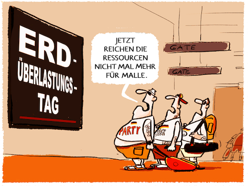 Cartoon: Overload... (medium) by markus-grolik tagged tourismus,urlaub,mallorca,malle,erdueberlastungstag,verbrauch,konsum,deutschland,karikatur,erde,ueberlastung,ueberlastungstag,tourismus,urlaub,mallorca,malle,erdueberlastungstag,verbrauch,konsum,deutschland,karikatur,erde,ueberlastung,ueberlastungstag