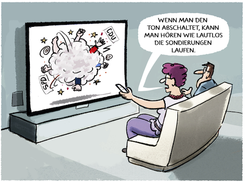 Cartoon: Sondierungsgespräche... (medium) by markus-grolik tagged sondierungen,sondierungsgespraeche,spd,csu,cdu,union,merz,klingbeil,rot,schwarz,sondierungen,sondierungsgespraeche,spd,csu,cdu,union,merz,klingbeil,rot,schwarz