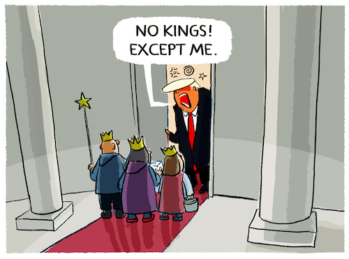 Cartoon: Sternsinger (medium) by markus-grolik tagged trump,maga,usa,us,no,kings,protest,sternsinger,feiertag,heilige,drei,koenige,religion,politik,trump,maga,usa,us,no,kings,protest,sternsinger,feiertag,heilige,drei,koenige,religion,politik