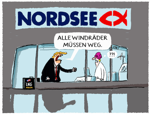 Cartoon: Trump-Gaga... (medium) by markus-grolik tagged trump,maga,usa,lng,windraeder,erneuerbare,energie,nordsee,europa,musk,oel,gas,macdonalds,fastfood,amerika,strom,kapitalismus,energiewende,klimawandel,trump,maga,usa,lng,windraeder,erneuerbare,energie,nordsee,europa,musk,oel,gas,macdonalds,fastfood,amerika,strom,kapitalismus,energiewende,klimawandel