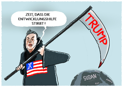 Cartoon: Trump und Musk stoppen USAID (medium) by markus-grolik tagged rump,musk,usaid,maga,usa,entwicklungshilfe,un,uno,krisengebiete,krisen,konflikte,krieg,afrika,afghanistan,sudan,ukraine,medizin,versorgung,rump,musk,usaid,maga,usa,entwicklungshilfe,un,uno,krisengebiete,krisen,konflikte,krieg,afrika,afghanistan,sudan,ukraine,medizin,versorgung