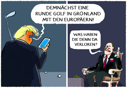 Cartoon: Trump und Putin... (medium) by markus-grolik tagged trump,putin,europa,usa,russland,riad,ukraine,krieg,west,ost,kalterkriegchinamacht,weltordnung,groenland,daenemark,nato,golf,trump,putin,europa,usa,russland,riad,ukraine,krieg,west,ost,kalterkriegchinamacht,weltordnung,groenland,daenemark,nato,golf