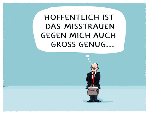 Cartoon: Vertrauensfrage (medium) by markus-grolik tagged scholz,ampel,spd,bundestag,bundeskanzler,deutschland,vertrauensfrage,neuwahlen,scholz,ampel,spd,bundestag,bundeskanzler,deutschland,vertrauensfrage,neuwahlen