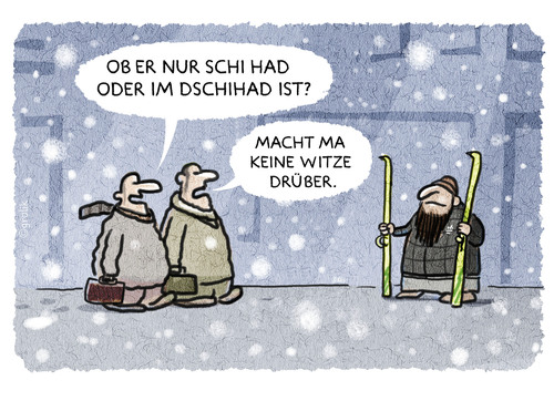 Cartoon: Vorsicht... (medium) by markus-grolik tagged grolik,cartoon,undifferenziert,wahnsinn,terror,terroristen,anschläge,anschlag,charlie,suis,je,verallgemeinerungen,generalverdacht,verdacht,vorurteile,betrachtungsweise,humor,extremismus,extremist,islamist,islam,schi,dschihadist,dschihad,dschihad,dschihadist,schi,islam,islamist,extremist,extremismus,humor,betrachtungsweise,vorurteile,verdacht,generalverdacht,verallgemeinerungen,je,suis,charlie,anschlag,anschläge,terroristen,terror,wahnsinn,undifferenziert,cartoon,grolik