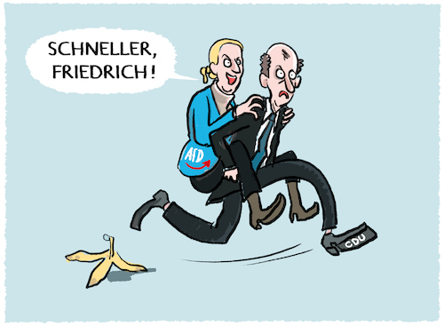 Cartoon: CDU-Bruchlandung... (medium) by markus-grolik tagged merz,dobrind,csu,cdu,union,afd,abstimmung,bundestag,mehrheiten,rechtsextrem,kanzlerkandidat,kanzler,spd,fdp,grüne,merz,dobrind,csu,cdu,union,afd,abstimmung,bundestag,mehrheiten,rechtsextrem,kanzlerkandidat,kanzler,spd,fdp,grüne