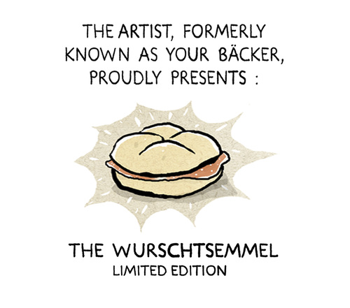 Cartoon: wurschtsemmel (medium) by markus-grolik tagged the,wurstsemmel