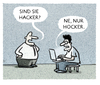 Cartoon: ... (small) by markus-grolik tagged software,sicherheit,schädling,viren,trojaner,pc,digital,cartoon,grolik
