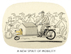 Cartoon: ... (small) by markus-grolik tagged spirit of mobility verkehr radler fahrradfahrer fahrrad lastenrad hund mensch mobilitaet