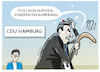 Cartoon: Äquidistanztreffer (small) by markus-grolik tagged bumerang,hufeisen,aquidistanz,afd,linke,berlin,akk,cdu,csu,weinberg