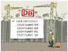 Cartoon: Bauvorhaben (small) by markus-grolik tagged bauvorhaben,bahn,deutsche,stuttgart,zug,verkehr,hauptbahnhof,bahnhof,ice,verkehrswende