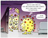 Cartoon: Besuch... (small) by markus-grolik tagged virus,pandemie,mutation,mutiert,mutiertes,england,südafrika,covid,mutanten,corona,mutationen