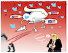 Cartoon: Game of drones (small) by markus-grolik tagged welt,usa,iran,irak,militaerangriff,soleimani,regime,uspraesident,krieg,donald,trump,nahost,wirtschaft,politik,finanzen,eskalation,destabilisierung,mullah,twitter