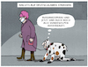 Cartoon: Gassigehen... (small) by markus-grolik tagged lockdown,ausverkauf,welpen,mann,ersatz,corona,pandemie,gassi,gehen,frau