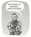 Cartoon: Geschüttelt und nicht gerührt (small) by markus-grolik tagged james bond 007 craig bondage spectre skyfall agent cartoon grolik schlimme wortspiel