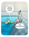 Cartoon: ...Hallenbadtrends... (small) by markus-grolik tagged hallenbad,lorelei,mermaid,seejungfrau,mermaiding,trends,baden,bademode,transgender,denglisch