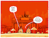 Cartoon: Hitzewelle (small) by markus-grolik tagged hitzewelle,klimawandel,klima,hitze,waldbraende,rekordtemperatur,trockenheit,duerre,sommerferien,deutschland,berlin,brandenburger,tor,sahara