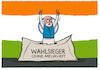 Cartoon: Indien hat gewählt... (small) by markus-grolik tagged indien,modi,demokratie,wahl,narendra,hindu,brix,staatennationalist