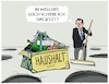 Cartoon: Klingbeils Schuldenhaushalt (small) by markus-grolik tagged klingbeil,finanzminister,finanzen,schulden,merz,csu,cdu,spd,bundeshaushalt,haushaltsloecher,deutschland,haushaltsloch,muetterrente