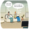 Cartoon: Langeweile... (small) by markus-grolik tagged chllen,langeweile,entschleunigung,streaming,freizeit