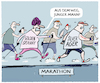Cartoon: Longevity-Wettkampf... (small) by markus-grolik tagged longevity,wettkampf,alter,granny,golden,silverager,marathon,fitness,selbstoptimierung,gesundheit,bewegung,illustration,cartoon,senior,joggen,laufen