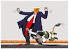 Cartoon: Midterm dance... (small) by markus-grolik tagged hormuz,hormus,tanz,konflikt,iran,usa,waffenruhe,öltanker,meeresenge,maga,trump,wahlen,umfragen,us,washungton,republikaner,midterms