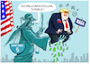 Cartoon: New York verurteilt Trump.. (small) by markus-grolik tagged us,praesident,donald,trump,new,york,355,millionen,dollar,strafe,strafzahlung,betrugsprozess,bundesstaat,richter,engoron,usa,demokratie,rechtsstaat,gerichtsurteil