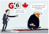 Cartoon: Nur noch zu sechst... (small) by markus-grolik tagged g7,g6,gipfel,abreise,affront,macron,frankreich,kanada,europa,eu,krieg,konflikt,naher,osten,iran,israel,gaza,ukraine,russland,putin,militaer,bilaterale,abkommen,atomwaffen,handel,zoelle,maga,handelskrieg,wirtschaft