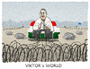 Cartoon: ORHAN (small) by markus-grolik tagged eu euro europa viktor orhan ungrarn flüchtlingspolitik merkel weitereise transit assyl menschenrechte zugverkehr macht verzweiflung einreise cartoon grolik