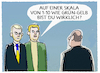 Cartoon: Sondierungsskala (small) by markus-grolik tagged sondierungen,ampel,spd,scholz,regierung,deutschland,grüne,fdp,lindner,habeck