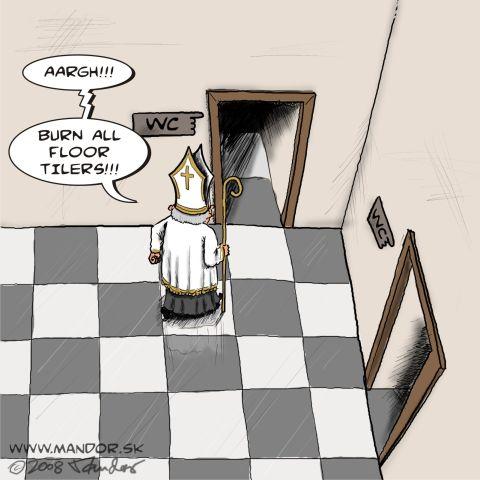 Cartoon: Chess problem (medium) by Mandor tagged chess,bishop,wc