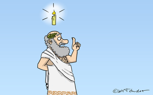 Cartoon: Idea (medium) by Mandor tagged idea,bulb,cliche,candle