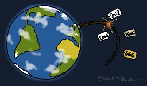 Cartoon: Not even this year... (medium) by Mandor tagged end,of,the,world,2012