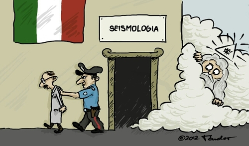 Cartoon: Seismologia (medium) by Mandor tagged arrested,seismology,scientists