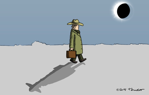 Cartoon: Solar eclipse (medium) by Mandor tagged solar,eclipse,shadow