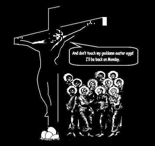 Cartoon: HAPPY EASTER (medium) by Thamalakane tagged crucifixion,easter