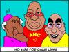 Cartoon: DALAI LAMA VISA (small) by Thamalakane tagged dalai lama desmond tutu jacob zuma anc south africa china visa