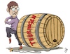 Cartoon: Pulverfass (small) by Justen tagged akk,annegret,kramp,karrenbauer,thüringen,cdu,dammbruch,kanzleramt,parteivorsitz