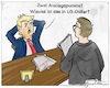 Cartoon: Zwei Anklagepunkte (small) by Justen tagged politik,trump,impeachment,klage,anklagepunkte,gericht,usa,amtsenthebung,verteidiger