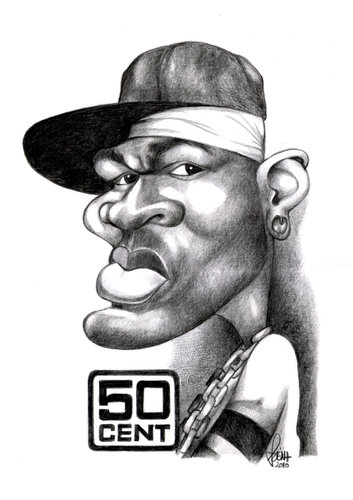 Cartoon: 50 cent (medium) by Szena tagged curtis,james,jackson,american,rapper,and,actor,caricatur