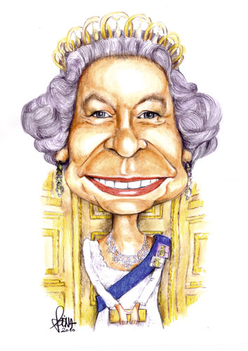 Cartoon: Queen Elisabeth II. (medium) by Szena tagged united,kingdom,queen,elisabeth