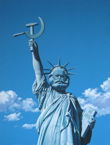 Cartoon: Marx Statue (medium) by Alfons Kiefer tagged kapitalismus,kommunismus,politik,karl,marx,liberty