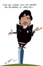 Cartoon: El Diego (small) by jaime ortega tagged diego armando maradona argentiba futbol coccer obelisco