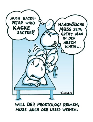 Cartoon: Hackepeter... (medium) by Marcus Trepesch tagged doctors,physcian,cartoon,comic
