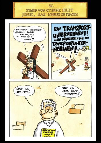 Cartoon: Passion Part 5 (medium) by Marcus Trepesch tagged jesus,irony,iron,funnies,fun